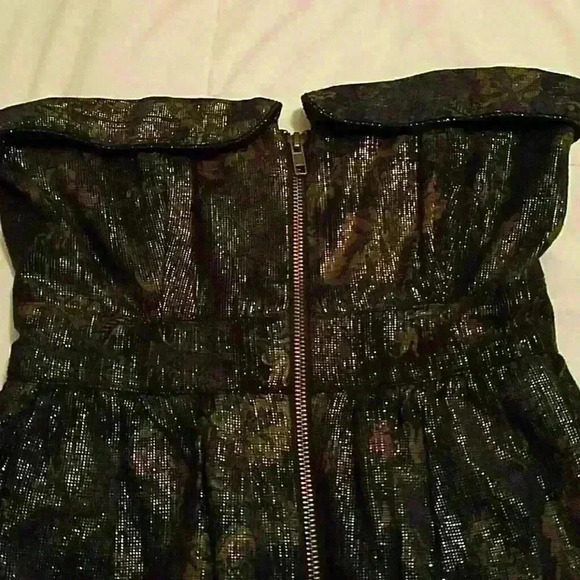 Staring at the Stars Blue Sparkly Strapless dress - Picture 2 of 5